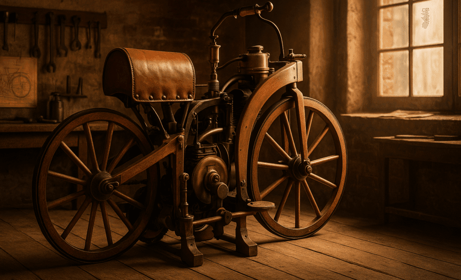 Motosiklet Ne Zaman İcat Edildi? Motosikleti Kim İcat Etti? - Kapak Görseli (AI ile Üretildi)