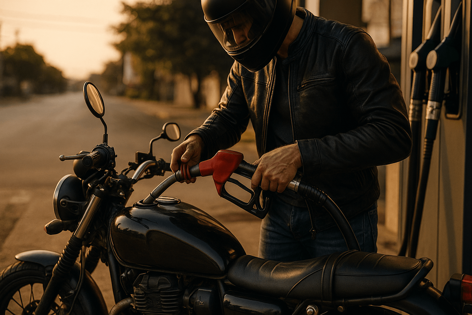 Motosiklet Neden Fazla Yakar? Motosiklette Yakıt Tasarrufu Nasıl Yapılır? - 2 - İcerik Görseli (AI ile Üretildi)