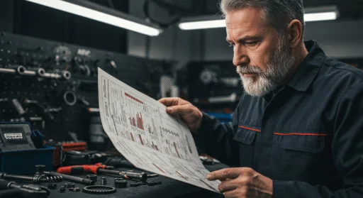 Motosiklet Periyodik Bakım Tablosu - Kapak Fotoğrafı (AI ile Üretildi)