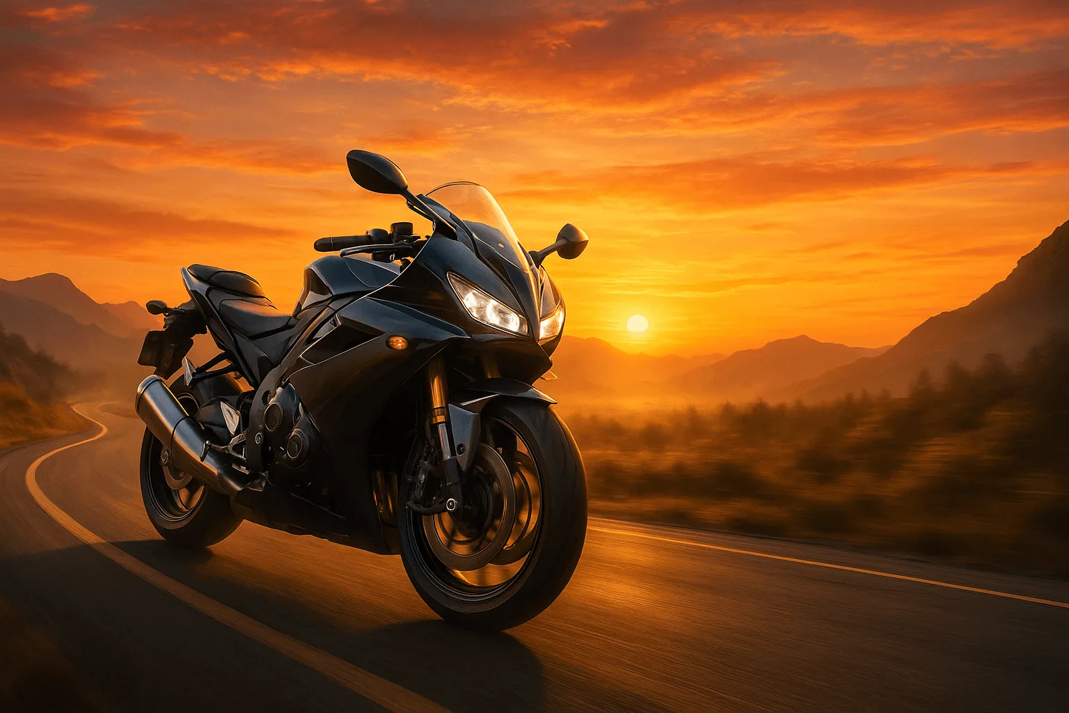 Rüyada Motosiklet Görmek ve Sürmek Ne Anlama Gelir? - Öne Çıkan Görsel (Yapay Zeka (AI) ile Oluşturuldu)