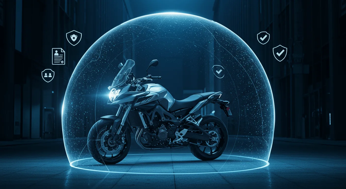 Motosiklet Kaskosu Nedir, Ne İşe Yarar? Motosiklete Kasko Yapılır mı? - İçerik Görseli (AI ile Oluşturuldu)