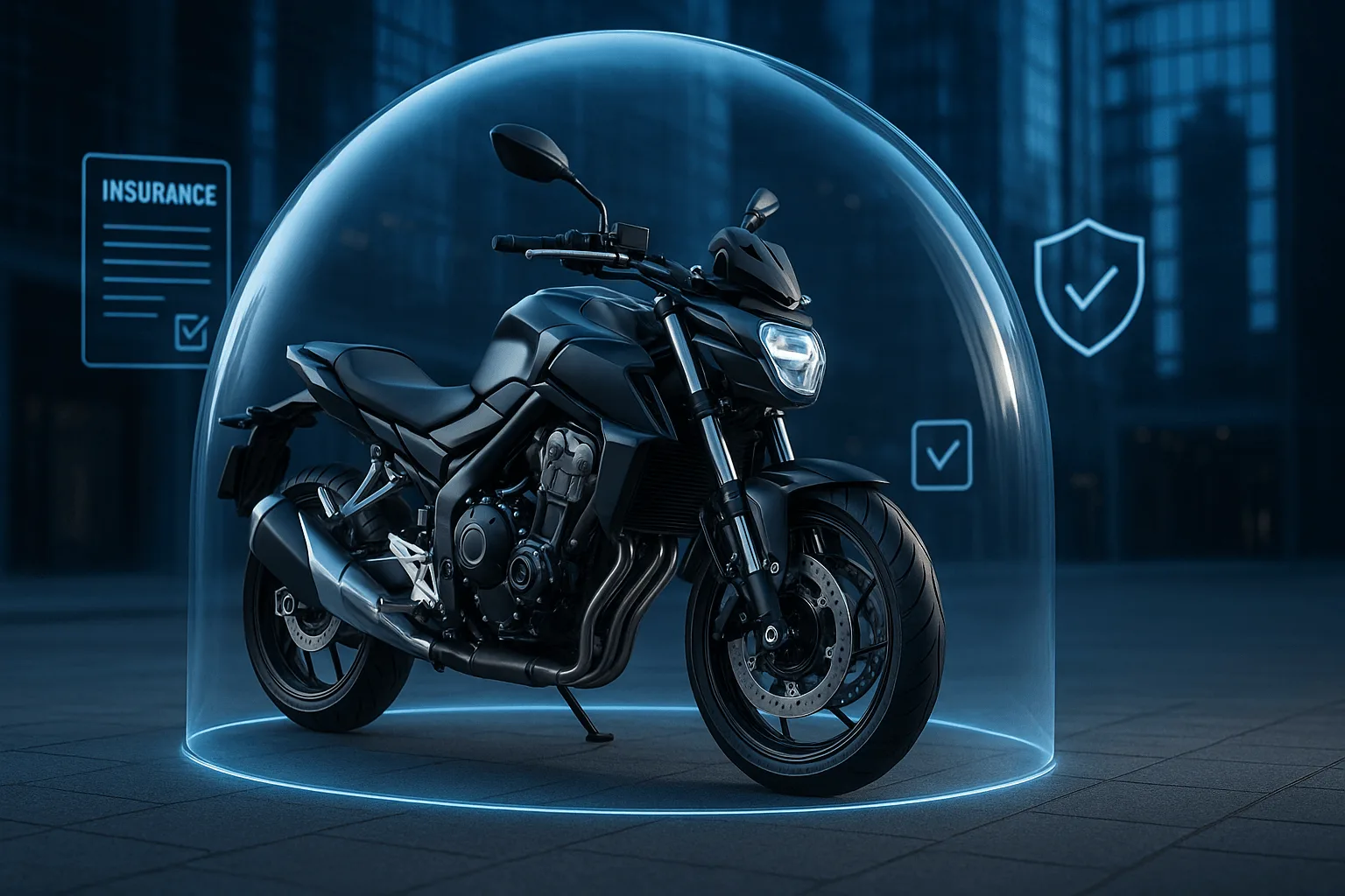 Motosiklet Kaskosu Nedir, Ne İşe Yarar? Motosiklete Kasko Yapılır mı? - Öne Çıkan Görsel (AI ile Oluşturuldu)