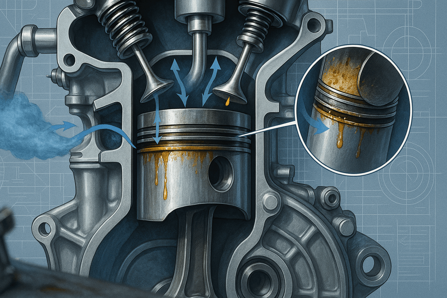 Motosiklet Neden Yağ Yakar? - 3 - İçerik Görseli (AI ile Oluşturuldu)