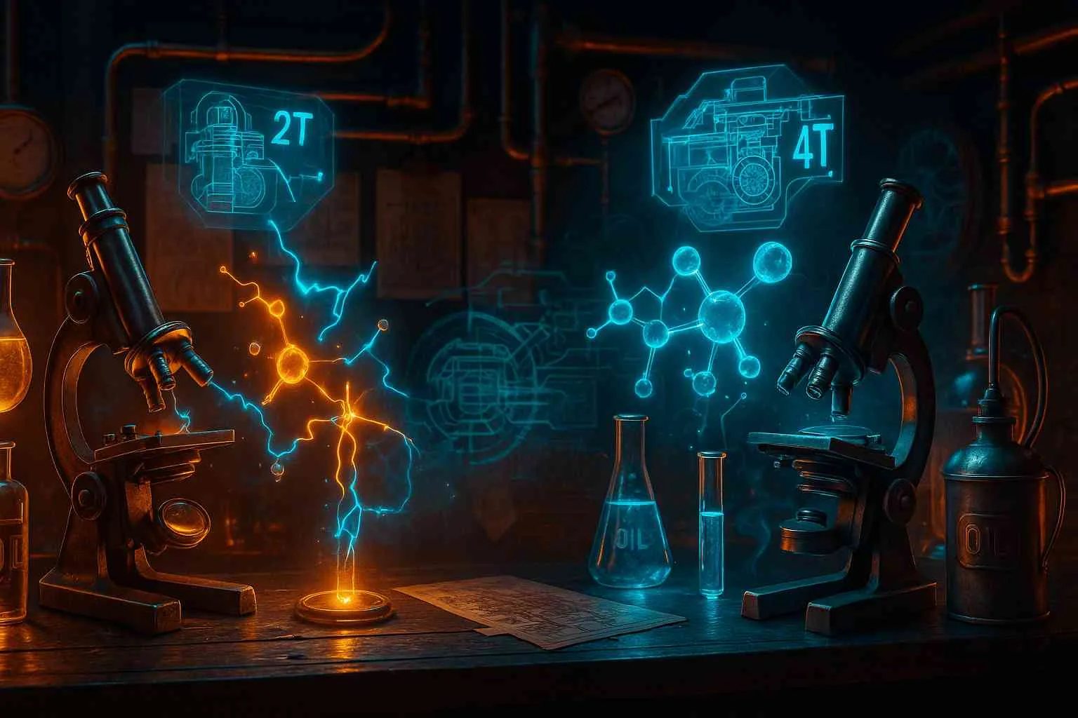 Motosiklet Yağlarında 2T ve 4T Farkı Nedir? - 2 - İçerik Görseli (AI ile Oluşturuldu)