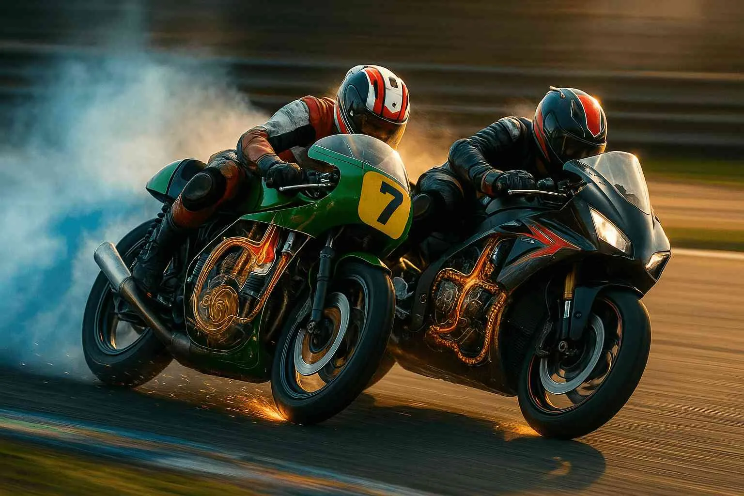 Motosiklet Yağlarında 2T ve 4T Farkı Nedir? - İçerik Görseli (AI ile Oluşturuldu)