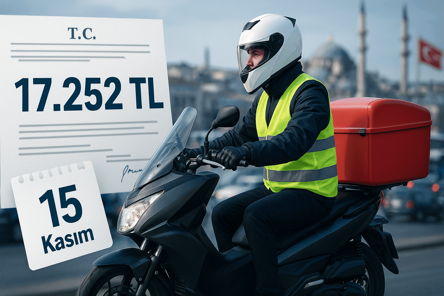 Motokurye Yetki Belgesi Ücreti 15 Kasım'da 17.252 TL'ye Çıkıyor - Öne Çıkan Görsel